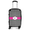 Houndstooth w/Pink Accent Suitcase - 20" Carry On (Personalized)