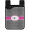 Houndstooth w/Pink Accent Cell Phone Credit Card Holder