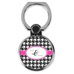 Houndstooth w/Pink Accent Cell Phone Ring Stand & Holder (Personalized)