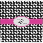 Houndstooth w/Pink Accent Ceramic Tile Hot Pad (Personalized)