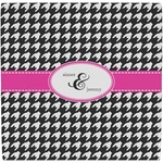 Houndstooth w/Pink Accent Ceramic Tile Hot Pad (Personalized)