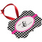 Houndstooth w/Pink Accent Christmas Ornament