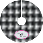 Houndstooth w/Pink Accent Tree Skirt (Personalized)