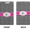 Houndstooth w/Pink Accent Clipboard (Legal) (Front + Back)