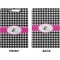 Houndstooth w/Pink Accent Clipboard (Letter) (Front + Back)