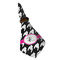 Houndstooth w/Pink Accent Cloth Napkins - Personalized Dinner (Folded in Ring) (MAIN)