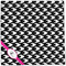 Houndstooth w/Pink Accent Cloth Napkins - Personalized Dinner (Full Open)