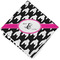 Houndstooth w/Pink Accent Cloth Napkins - Personalized Lunch (Folded Four Corners)
