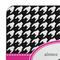 Houndstooth w/Pink Accent Coaster Set - DETAIL