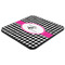 Houndstooth w/Pink Accent Coaster Set - FLAT (one)