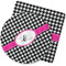 Houndstooth w/Pink Accent Rubber Backed Coaster (Personalized)