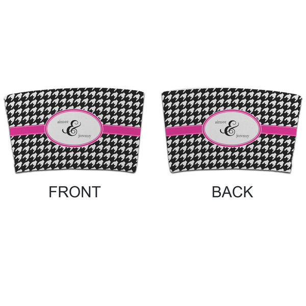 Houndstooth w/Pink Accent Coffee Cup Sleeve - APPROVAL