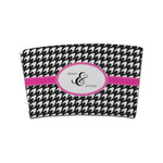 Houndstooth w/Pink Accent Coffee Cup Sleeve (Personalized)