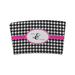 Houndstooth w/Pink Accent Coffee Cup Sleeve (Personalized)