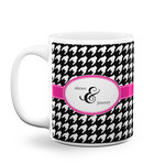 Houndstooth w/Pink Accent Coffee Mug (Personalized)