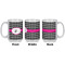 Houndstooth w/Pink Accent Coffee Mug - 15 oz - White APPROVAL