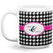 Houndstooth w/Pink Accent Coffee Mug - 20 oz - White