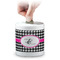Houndstooth w/Pink Accent Coin Bank - Main