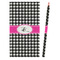 Houndstooth w/Pink Accent Colored Pencils - Front View