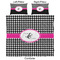 Houndstooth w/Pink Accent Comforter Set - King - Approval