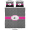 Houndstooth w/Pink Accent Comforter Set - Queen - Approval