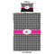 Houndstooth w/Pink Accent Comforter Set - Twin XL - Approval