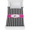 Houndstooth w/Pink Accent Comforter - Twin (Personalized)