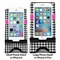 Houndstooth w/Pink Accent Compare Phone Stand Sizes - with iPhones