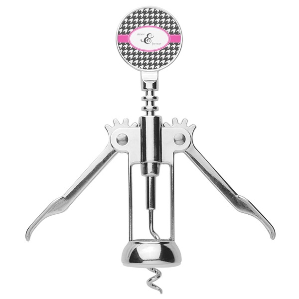 Houndstooth w/Pink Accent Corkscrew - Alt