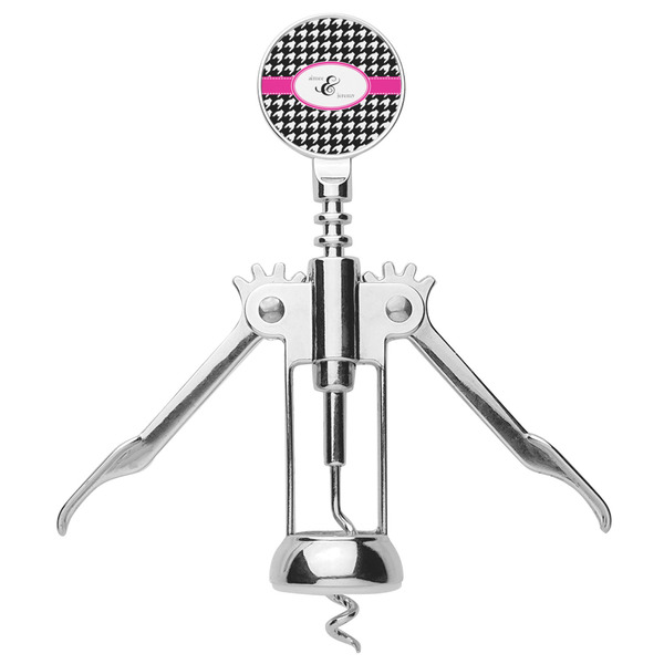Houndstooth w/Pink Accent Corkscrew - Alt