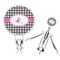 Houndstooth w/Pink Accent Corkscrew - Main