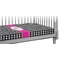Houndstooth w/Pink Accent Crib 45 degree angle - Fitted Sheet