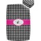 Houndstooth w/Pink Accent Crib Fitted Sheet - Apvl