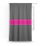 Houndstooth w/Pink Accent Curtain - 50"x84" Panel