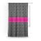 Houndstooth w/Pink Accent Curtain With Window and Rod