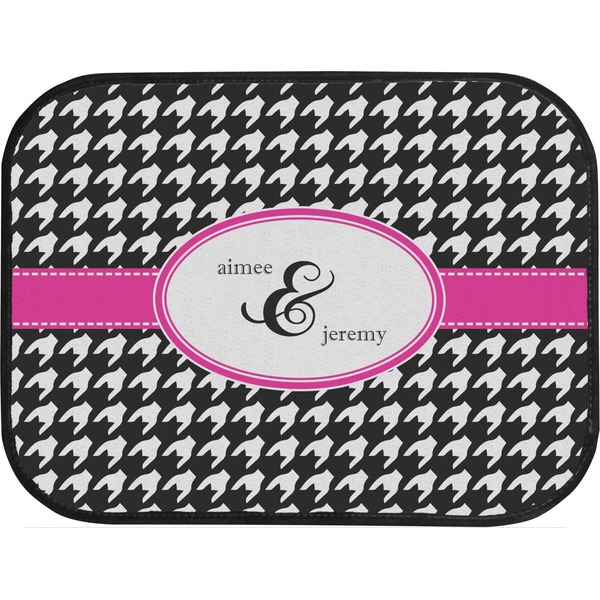 Houndstooth w/Pink Accent Custom Car Floor Mats (Back Seat)