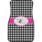 Houndstooth w/Pink Accent Custom Car Floor Mats (Front Seat)