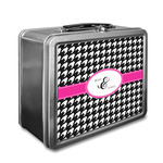 Houndstooth w/Pink Accent Lunch Box (Personalized)