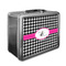 Houndstooth w/Pink Accent Custom Lunch Box / Tin