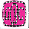 Houndstooth w/Pink Accent Custom Shape Iron On Patches - L - APPROVAL
