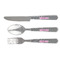 Houndstooth w/Pink Accent Cutlery Set (Personalized)