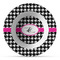 Houndstooth w/Pink Accent Microwave & Dishwasher Safe CP Plastic Bowl - Main