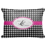 Houndstooth w/Pink Accent Decorative Baby Pillowcase - 16"x12" (Personalized)