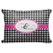 Houndstooth w/Pink Accent Decorative Baby Pillowcase - 16"x12" (Personalized)