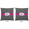 Houndstooth w/Pink Accent Decorative Pillow Case - Approval
