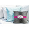 Houndstooth w/Pink Accent Decorative Pillow Case - LIFESTYLE 2