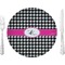 Houndstooth w/Pink Accent Dinner Plate
