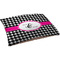 Houndstooth w/Pink Accent Dog Bed - Large