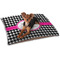 Houndstooth w/Pink Accent Dog Bed - Small w/ Couple's Names