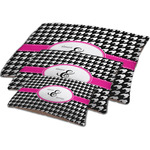 Houndstooth w/Pink Accent Dog Bed w/ Couple's Names